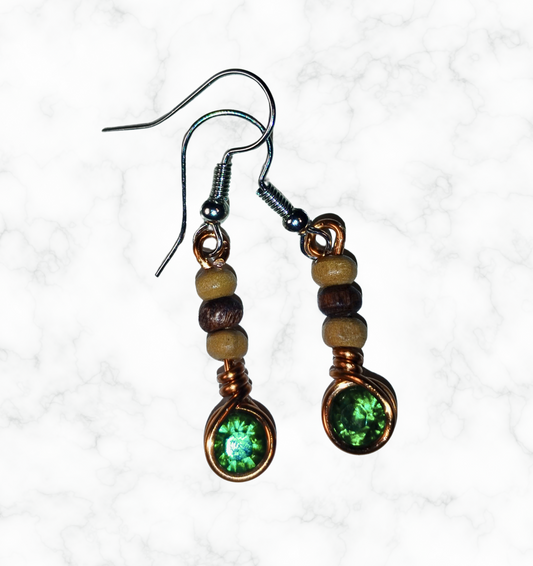 Green Gem Earrings