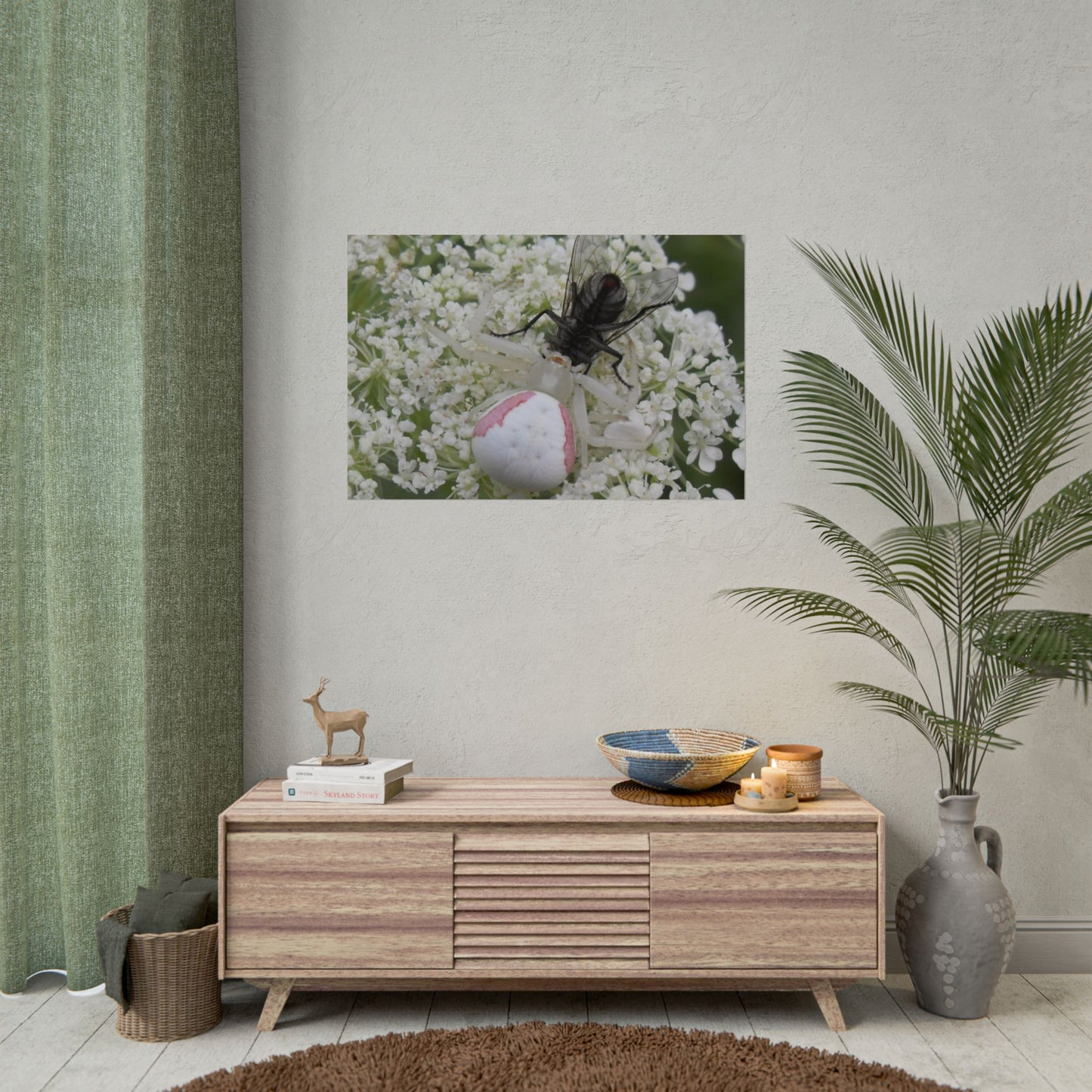 Pink Crab Spider Poster