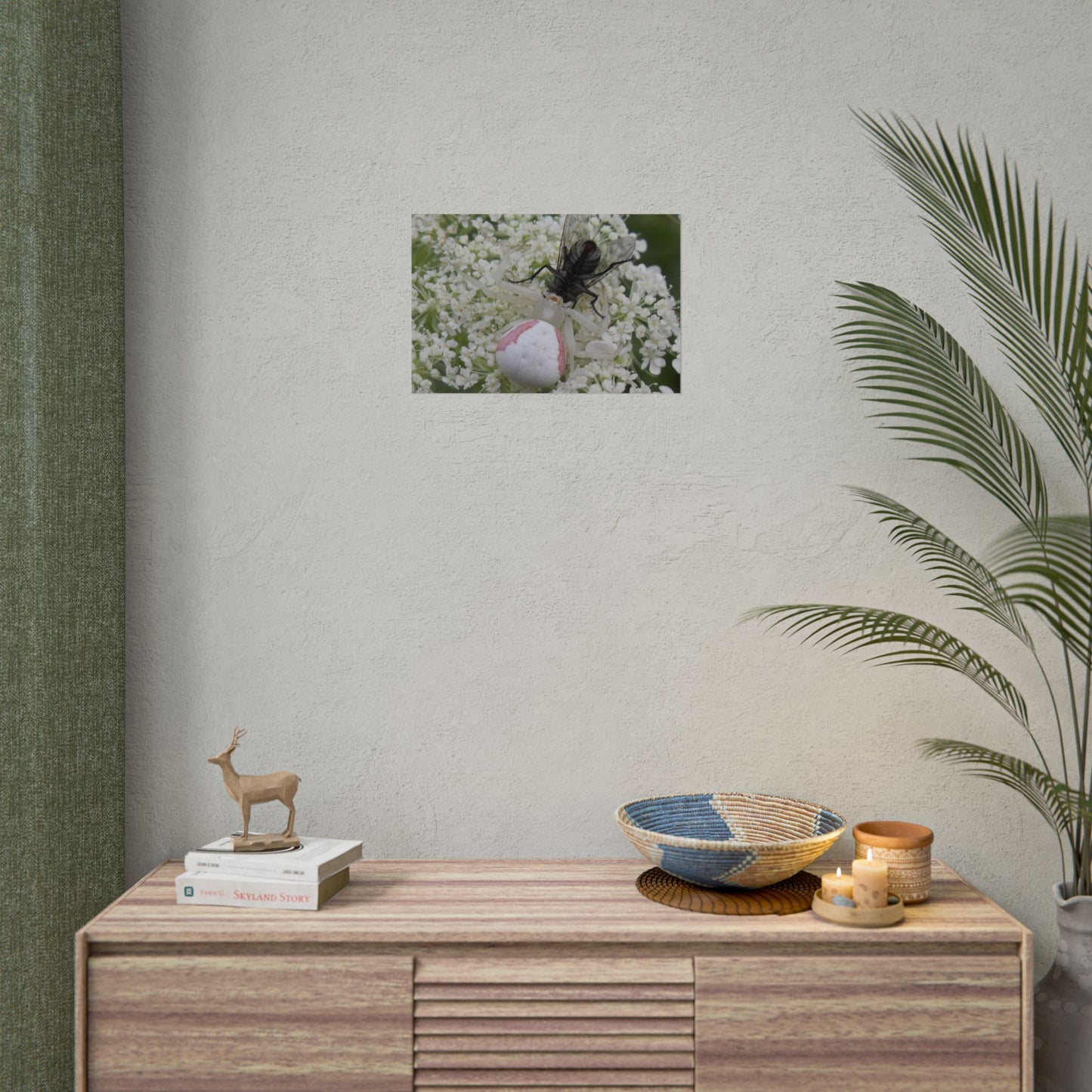 Pink Crab Spider Poster