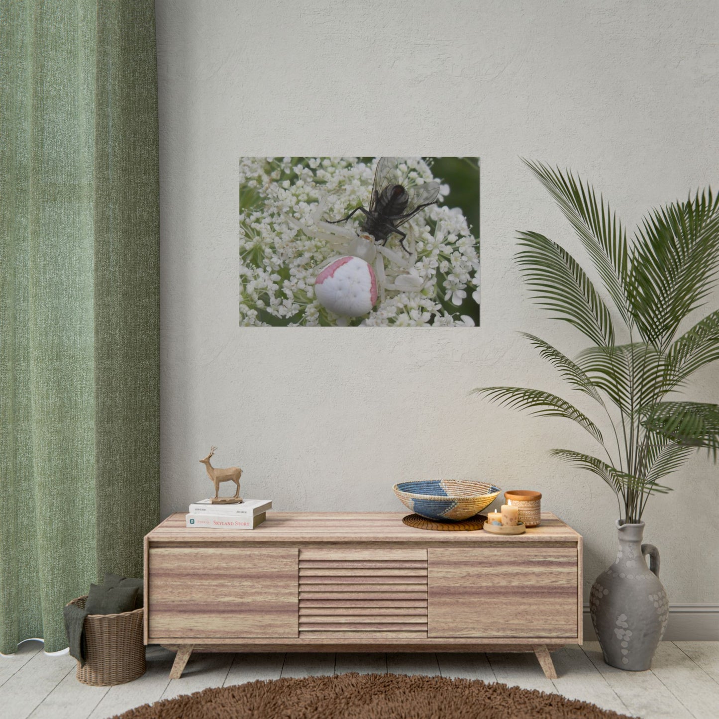 Pink Crab Spider Poster